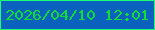 文字の大きさ：3、枠の色：1bff70、背景の色：0a61be、文字の色：10dc36 無料ブログパーツのブログ時計