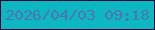 文字の大きさ：5、枠の色：1c0133、背景の色：0cb7c2、文字の色：4e75b2 無料ブログパーツのブログ時計