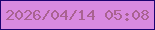 文字の大きさ：3、枠の色：1c0270、背景の色：d98ae0、文字の色：a96291 無料ブログパーツのブログ時計