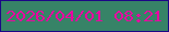文字の大きさ：5、枠の色：1c0687、背景の色：378367、文字の色：e807a1 無料ブログパーツのブログ時計