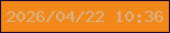 文字の大きさ：2、枠の色：1c0732、背景の色：f18819、文字の色：dab187 無料ブログパーツのブログ時計