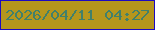 文字の大きさ：4、枠の色：1c0ac2、背景の色：b5961d、文字の色：41806b 無料ブログパーツのブログ時計