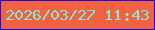 文字の大きさ：3、枠の色：1c0ad9、背景の色：f26141、文字の色：85e8d3 無料ブログパーツのブログ時計