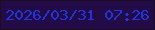 文字の大きさ：4、枠の色：1c0d25、背景の色：230b48、文字の色：2135db 無料ブログパーツのブログ時計