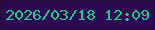 文字の大きさ：1、枠の色：1c0f31、背景の色：2b0851、文字の色：1acf8a 無料ブログパーツのブログ時計