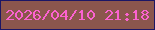 文字の大きさ：2、枠の色：1c1665、背景の色：8b564d、文字の色：fc62d1 無料ブログパーツのブログ時計