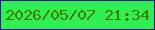 文字の大きさ：4、枠の色：1c169e、背景の色：30ef52、文字の色：417b01 無料ブログパーツのブログ時計