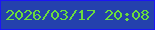 文字の大きさ：1、枠の色：1c16f5、背景の色：2441ad、文字の色：6adc3e 無料ブログパーツのブログ時計