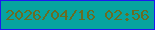 文字の大きさ：1、枠の色：1c19f0、背景の色：07a49f、文字の色：696c23 無料ブログパーツのブログ時計