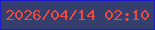 文字の大きさ：3、枠の色：1c1aca、背景の色：343f6e、文字の色：eb4b42 無料ブログパーツのブログ時計