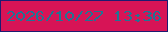 文字の大きさ：3、枠の色：1c1b71、背景の色：d71456、文字の色：217493 無料ブログパーツのブログ時計