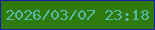 文字の大きさ：1、枠の色：1c1ba5、背景の色：2f7a0d、文字の色：57baa8 無料ブログパーツのブログ時計