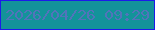 文字の大きさ：2、枠の色：1c1be9、背景の色：13939a、文字の色：5174bb 無料ブログパーツのブログ時計