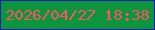 文字の大きさ：1、枠の色：1c1cbb、背景の色：0d953e、文字の色：fb5365 無料ブログパーツのブログ時計