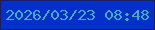 文字の大きさ：4、枠の色：1c1d64、背景の色：042fc8、文字の色：47abc3 無料ブログパーツのブログ時計
