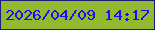 文字の大きさ：4、枠の色：1c1d7a、背景の色：93b931、文字の色：210bfc 無料ブログパーツのブログ時計