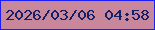文字の大きさ：1、枠の色：1c1dfb、背景の色：c8879a、文字の色：151f69 無料ブログパーツのブログ時計