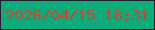 文字の大きさ：2、枠の色：1c212b、背景の色：0bab7a、文字の色：d44231 無料ブログパーツのブログ時計