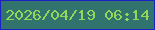 文字の大きさ：2、枠の色：1c21c1、背景の色：31746d、文字の色：93d65c 無料ブログパーツのブログ時計