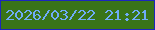 文字の大きさ：3、枠の色：1c26bd、背景の色：397418、文字の色：6facf8 無料ブログパーツのブログ時計