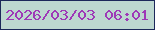 文字の大きさ：1、枠の色：1c285a、背景の色：bdd8d0、文字の色：9e39b7 無料ブログパーツのブログ時計