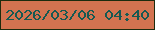 文字の大きさ：3、枠の色：1c2b0d、背景の色：d37350、文字の色：155952 無料ブログパーツのブログ時計