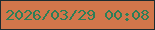 文字の大きさ：3、枠の色：1c2b2f、背景の色：d1764b、文字の色：2d7e57 無料ブログパーツのブログ時計