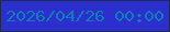 文字の大きさ：2、枠の色：1c2b4b、背景の色：2c2ece、文字の色：0e7eb7 無料ブログパーツのブログ時計