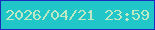 文字の大きさ：1、枠の色：1c2bba、背景の色：21c6c8、文字の色：bee8c3 無料ブログパーツのブログ時計