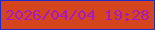 文字の大きさ：3、枠の色：1c2bcb、背景の色：d5451d、文字の色：a618c6 無料ブログパーツのブログ時計