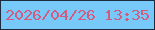 文字の大きさ：4、枠の色：1c2c3e、背景の色：76c9f9、文字の色：d15c7f 無料ブログパーツのブログ時計