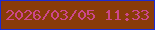 文字の大きさ：3、枠の色：1c2cd2、背景の色：893b09、文字の色：cc478b 無料ブログパーツのブログ時計