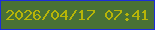 文字の大きさ：4、枠の色：1c2dda、背景の色：497135、文字の色：b7b508 無料ブログパーツのブログ時計