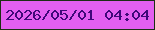 文字の大きさ：2、枠の色：1c2f14、背景の色：e35ff0、文字の色：40087a 無料ブログパーツのブログ時計