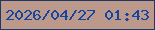 文字の大きさ：4、枠の色：1c3a62、背景の色：bd998c、文字の色：1346a3 無料ブログパーツのブログ時計