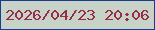 文字の大きさ：4、枠の色：1c3a92、背景の色：c7d3c6、文字の色：972c4d 無料ブログパーツのブログ時計
