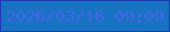 文字の大きさ：3、枠の色：1c3bb6、背景の色：1772c1、文字の色：4765e8 無料ブログパーツのブログ時計