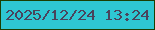 文字の大きさ：2、枠の色：1c3e01、背景の色：2ec7d2、文字の色：49445c 無料ブログパーツのブログ時計
