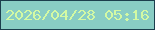 文字の大きさ：1、枠の色：1c3e4d、背景の色：89cdc4、文字の色：d3f9a4 無料ブログパーツのブログ時計