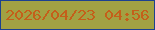 文字の大きさ：3、枠の色：1c4190、背景の色：a2a143、文字の色：c45f1a 無料ブログパーツのブログ時計
