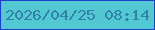 文字の大きさ：3、枠の色：1c41c8、背景の色：51c8d2、文字の色：3281a8 無料ブログパーツのブログ時計