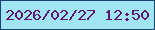 文字の大きさ：5、枠の色：1c4274、背景の色：a1e5f3、文字の色：60176f 無料ブログパーツのブログ時計