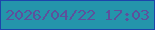 文字の大きさ：4、枠の色：1c45ab、背景の色：2495ab、文字の色：5d509c 無料ブログパーツのブログ時計