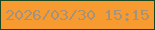 文字の大きさ：1、枠の色：1c4620、背景の色：f79a2f、文字の色：a3937c 無料ブログパーツのブログ時計