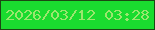 文字の大きさ：2、枠の色：1c4713、背景の色：1adb2f、文字の色：9be66e 無料ブログパーツのブログ時計
