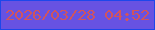 文字の大きさ：1、枠の色：1c47eb、背景の色：6752e2、文字の色：cf545f 無料ブログパーツのブログ時計