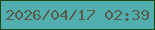 文字の大きさ：1、枠の色：1c4810、背景の色：51afaf、文字の色：585d4c 無料ブログパーツのブログ時計