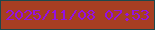 文字の大きさ：5、枠の色：1c484b、背景の色：a73e22、文字の色：9511e1 無料ブログパーツのブログ時計