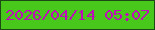 文字の大きさ：5、枠の色：1c4914、背景の色：47c81b、文字の色：be0eb7 無料ブログパーツのブログ時計