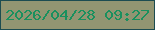 文字の大きさ：3、枠の色：1c4c51、背景の色：929572、文字の色：1a905e 無料ブログパーツのブログ時計